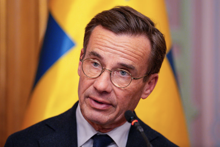 Thủ tướng Thụy Điển Ulf Kristersson - Ảnh: REUTERS
