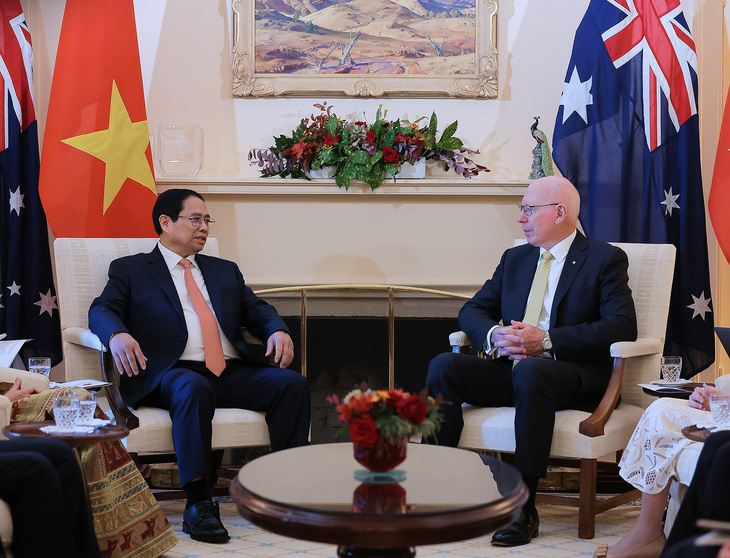 Thủ tướng Phạm Minh Chính và Toàn quyền Úc David Hurley hội kiến - Ảnh: DƯƠNG GIANG