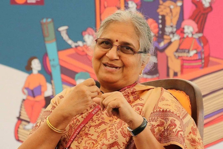 Bà Sudha Murthy, mẹ vợ Thủ tướng Anh Rishi Sunak, được bổ nhiệm vào Thượng viện Ấn Độ ngày 8-3 - Ảnh: Instagram/Sudha Murthy