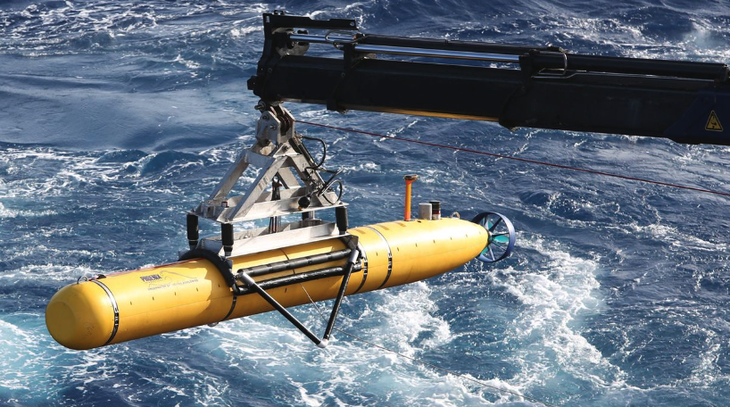 Thiết bị tự hành được sử dụng trong quá trình tìm kiếm dưới đáy đại dương - Ảnh: 9NEWS.COM.AU