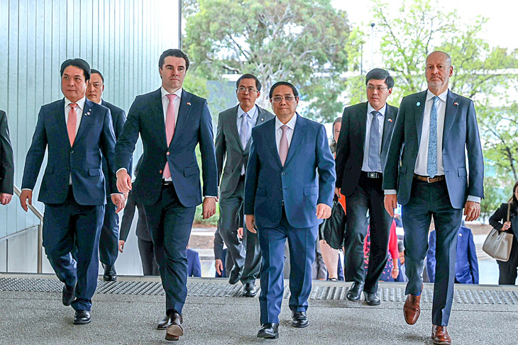Thủ tướng Phạm Minh Chính đến thăm và làm việc với CSIRO - tổ chức khoa học - công nghệ hàng đầu thế giới của Úc vào ngày 8-3 - Ảnh: NHẬT BẮC