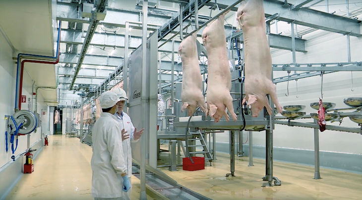 Dây chuyền sản xuất thịt ủ mát chuẩn Âu tại tổ hợp chế biến thịt MEATDeli tại Hà Nam