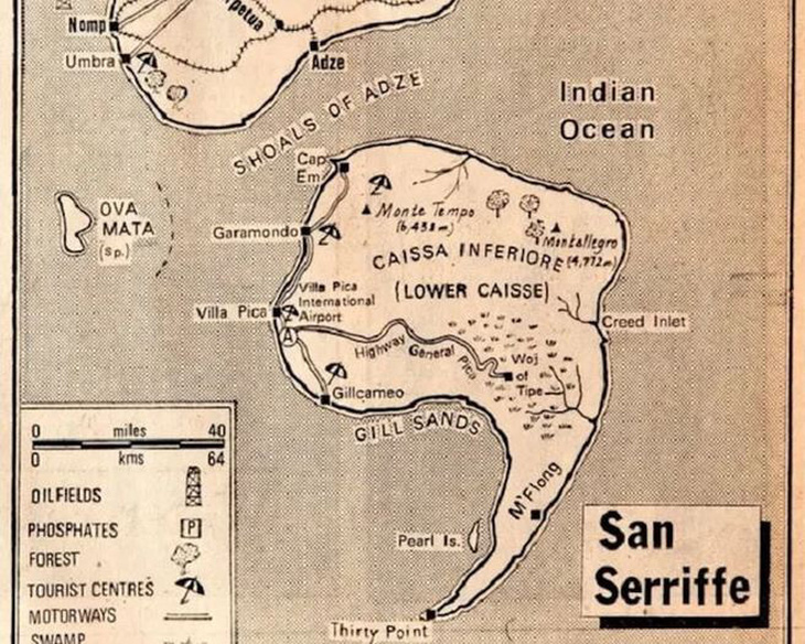 Đảo quốc tưởng tượng San Serriffe của Guardian.