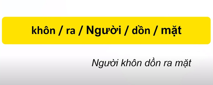 Thử tài tiếng Việt: Sắp xếp các từ sau thành câu có nghĩa (P49)- Ảnh 2.