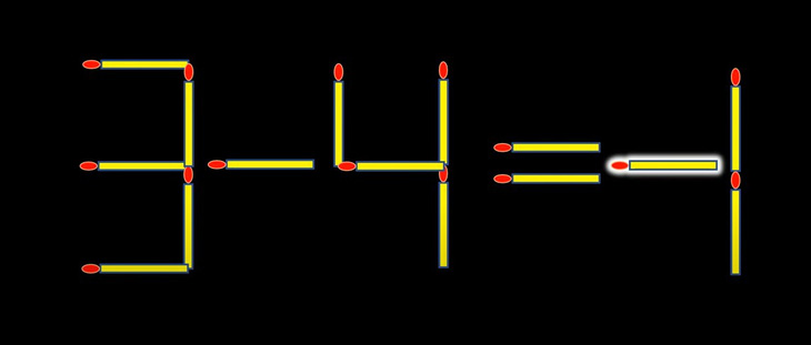 Thử tài IQ: Di chuyển một que diêm để 3-4=7 thành phép tính đúng- Ảnh 2.