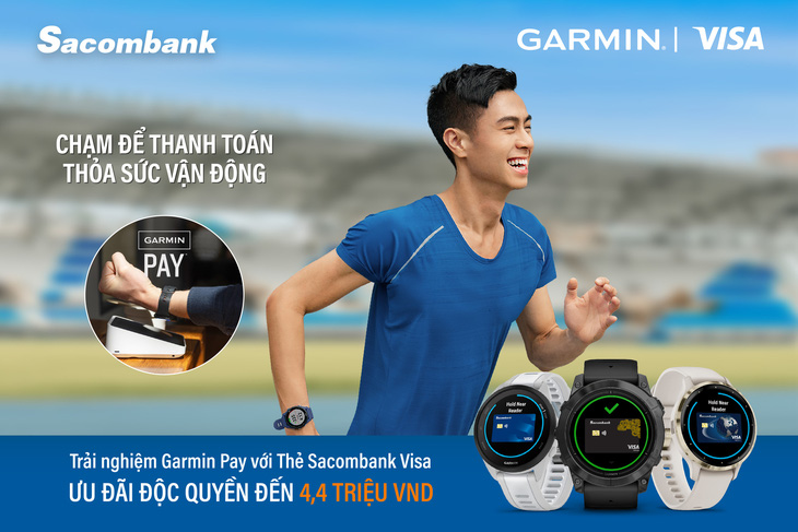 Sacombank kết nối thanh toán với Garmin Pay - Ảnh: Sacombank