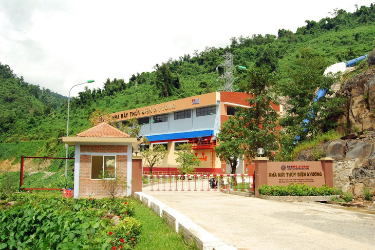 Trụ sở nhà máy thủy điện A Vương tại huyện Đông Giang và Tây Giang, tỉnh Quảng Nam