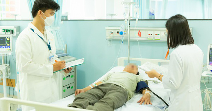 Bệnh nhân đột quỵ được điều trị tại Bệnh viện Quân y 175 (TP.HCM) - Ảnh do bệnh viện cung cấp