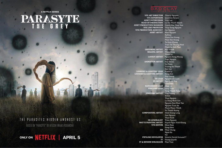 Đoạn giới thiệu đội ngũ thực hiện phần kỹ xảo của bộ phim Parasyte: The Grey do Bad Clay Studio thực hiện. 
