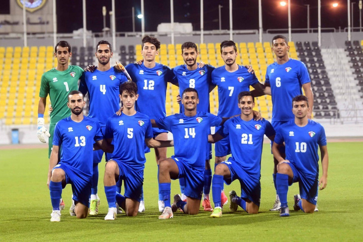 Đội hình U23 Kuwait tham dự vòng loại U23 châu Á 2024 - Ảnh: KOORA