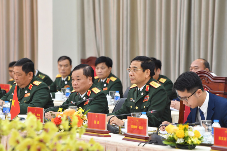 Đoàn đại biểu cấp cao Bộ Quốc phòng Việt Nam do Đại tướng Phan Văn Giang - bộ trưởng Bộ Quốc phòng Việt Nam - làm trưởng đoàn - Ảnh: TRỌNG HẢI