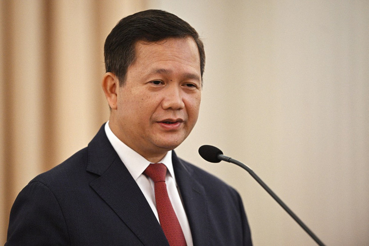 Thủ tướng Campuchia Hun Manet khẳng định kênh đào Phù Nam Techo sẽ mang lại lợi ích kinh tế lớn cho nước này - Ảnh: AFP