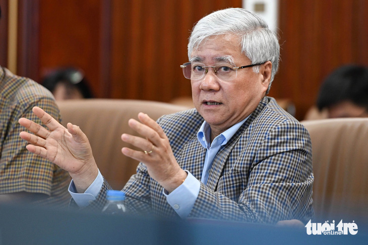 Ông Đỗ Văn Chiến, chủ tịch Ủy ban Trung ương MTTQ Việt Nam - Ảnh: HỒNG QUANG