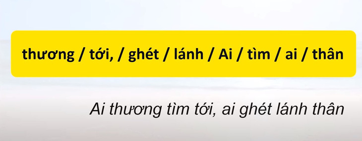 Thử tài tiếng Việt: Sắp xếp các từ sau thành câu có nghĩa (P61)- Ảnh 2.
