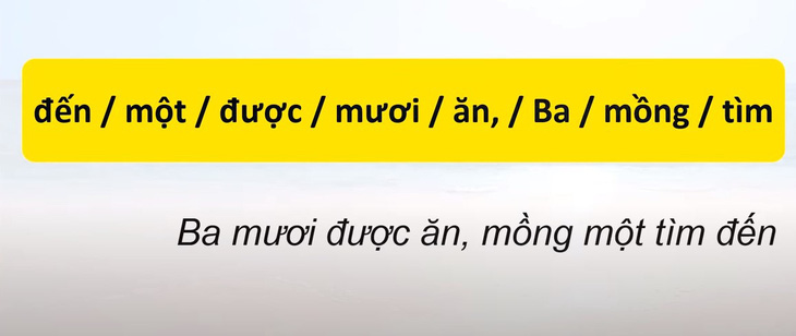 Thử tài tiếng Việt: Sắp xếp các từ sau thành câu có nghĩa (P62)- Ảnh 4.