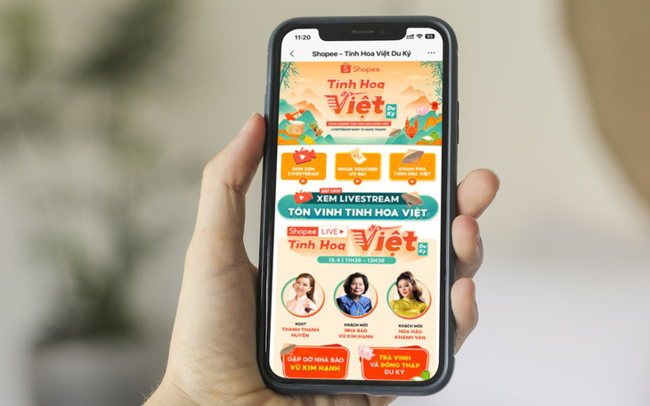 Livestream lan tỏa giá trị sản phẩm Việt trên Shopee
