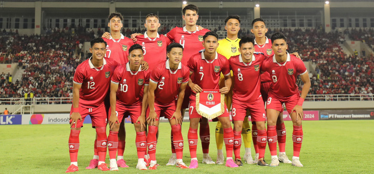 Đội hình U23 Indonesia tham dự vòng chung kết U23 châu Á 2024 có tuổi đời trẻ nhất nhưng kinh nghiệm thi đấu cũng dày dặn nhất trong số 16 đội - Ảnh: PSSI