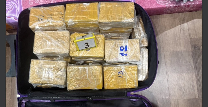Ma túy giấu trong vali - Ảnh: Công an cung cấp