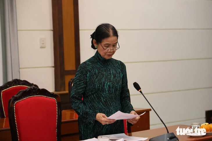 Luật sư Trương Thị Hòa nhấn mạnh cần quy định đương sự không được sử dụng băng ghi âm, ghi hình lén để làm cơ sở vật chứng tố cáo - Ảnh: KHẮC HIẾU