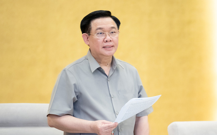 Chủ tịch Quốc hội Vương Đình Huệ phát biểu khai mạc phiên họp Ủy ban Thường vụ Quốc hội