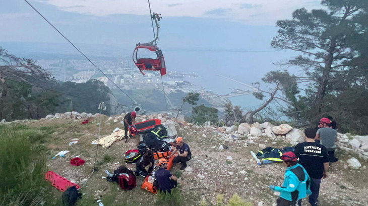 Tai nạn cáp treo tại Thổ Nhĩ Kỳ - Ảnh: FRANCE24