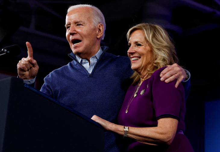 Tổng thống Mỹ Joe Biden và phu nhân Jill Biden - Ảnh: REUTERS