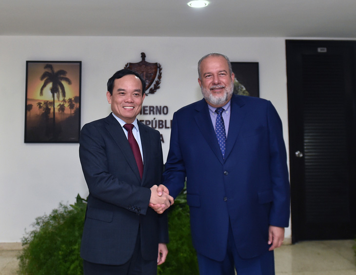 Thủ tướng Cuba Manuel Marrero Cruz tiếp Phó thủ tướng Trần Lưu Quang - Ảnh: VGP