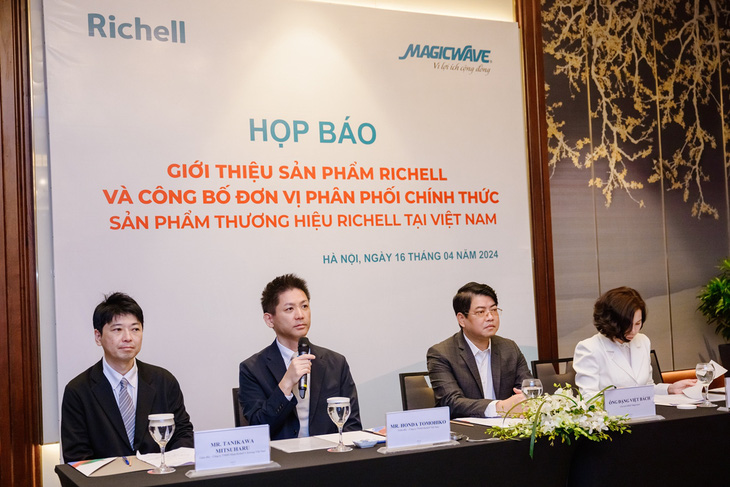 Họp báo ngày 16-4 tại Hà Nội giới thiệu sản phẩm Richell và công bố đơn vị chính thức phân phối sản phẩm thương hiệu Richell tại Việt Nam