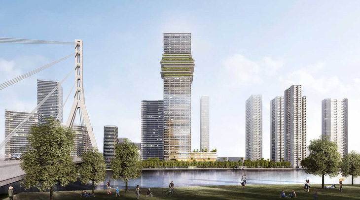 Phối cảnh dự án The Sun Tower - Ảnh: DN