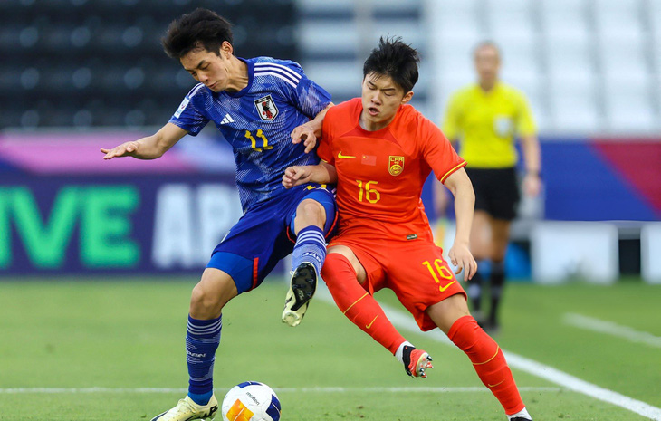 U23 Trung Quốc tỏ ra bất lực dù chơi hơn người trong phần lớn thời gian - Ảnh: GETTY