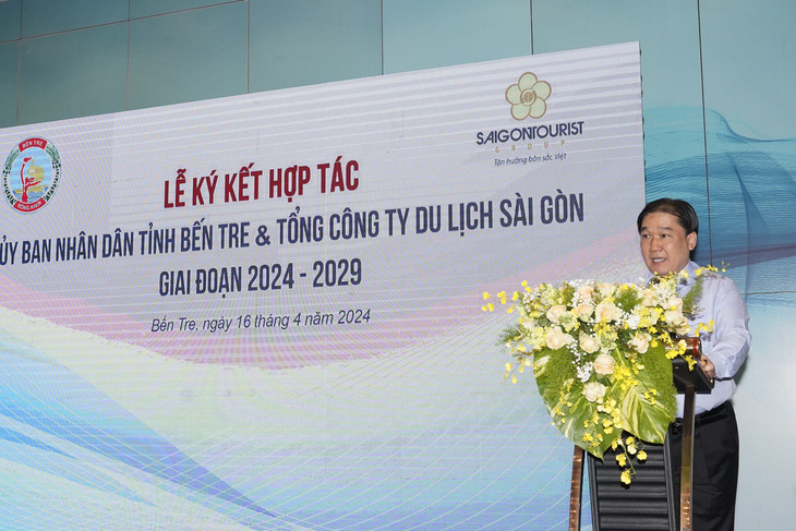 Ông Trương Đức Hùng, Tổng Giám đốc Saigontourist Group phát biểu