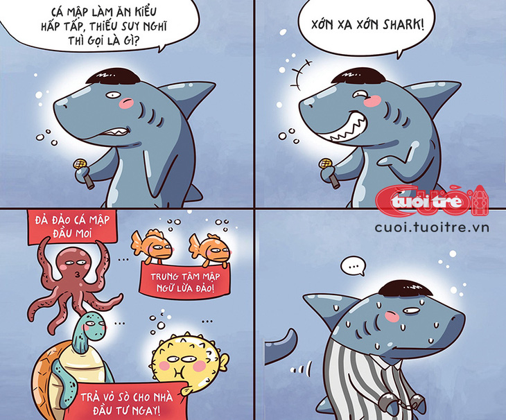 Doanh nhân cá mập hư hỏng - Tranh: Anh Trọc Comics 