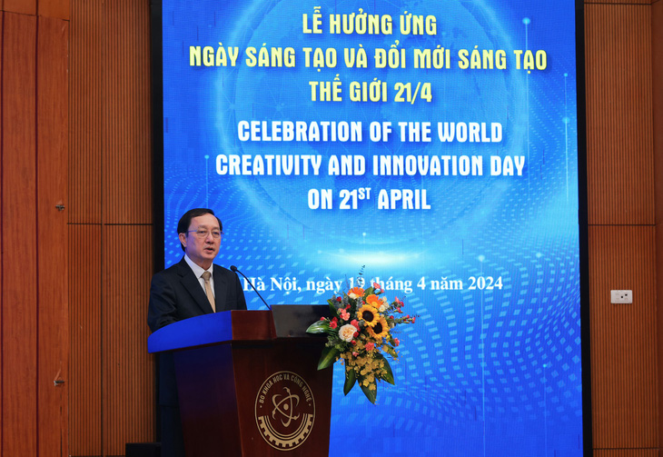 Ông Huỳnh Thành Đạt - bộ trưởng Bộ Khoa học và Công nghệ - phát biểu tại sự kiện - Ảnh: M.H.