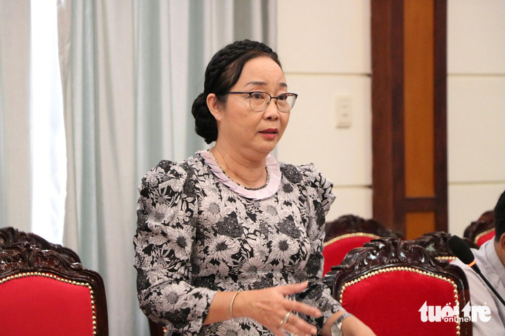 Bà Huỳnh Ngọc Vân quan tâm đến xây dựng nguồn quỹ và đào tạo nguồn nhân lực - Ảnh: CẨM NƯƠNG