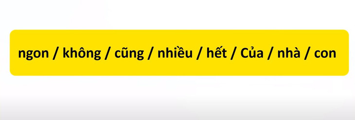 Thử tài tiếng Việt: Sắp xếp các từ sau thành câu có nghĩa (P68)- Ảnh 3.