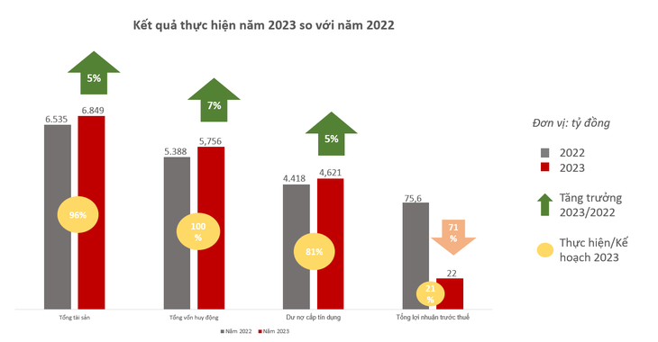 Năm 2023 VietCredit đạt lợi nhuận trước thuế 22 tỉ đồng trong bối cảnh kinh tế biến động.