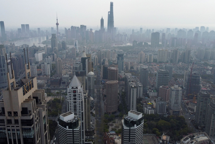 Mật độ các tòa nhà tại Thượng Hải của Trung Quốc - Ảnh: REUTERS