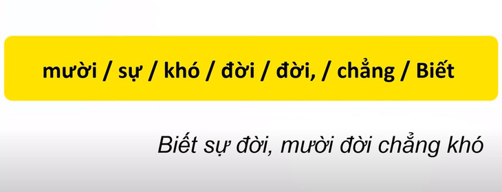 Thử tài tiếng Việt: Sắp xếp các từ sau thành câu có nghĩa (P52)- Ảnh 2.