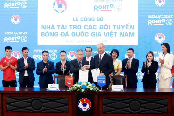 U23 Việt Nam và các đội tuyển có nhà tài trợ đồng hành giai đoạn 2024 - 2027 - Ảnh: MINH ĐỨC
