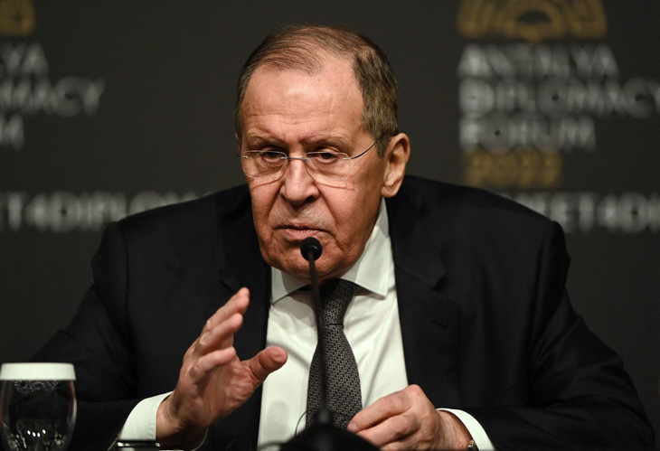 Ngoại trưởng Nga Sergei Lavrov - Ảnh: AFP
