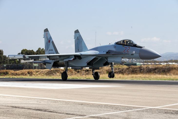 Một chiếc chiến đấu cơ Sukhoi Su-35 của Nga - Ảnh: TIMES OF ISRAEL
