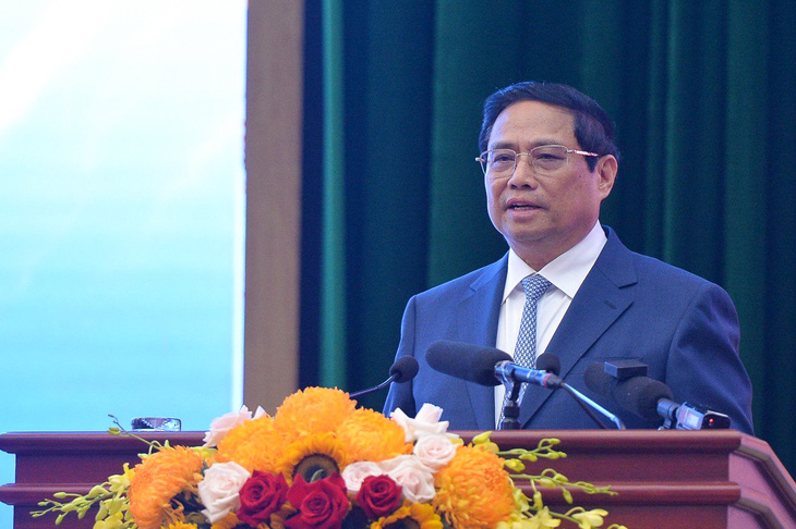 Thủ tướng Phạm Minh Chính phát biểu chỉ đạo hội nghị - Ảnh: HÀ QUÂN