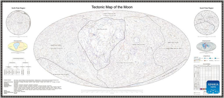 Phác thảo cấu trúc của Mặt Trăng - Ảnh: TÂN HOA XÃ/CAS