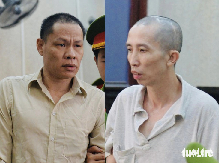 Bị cáo Lường Văn Hùng (trái) và Bùi Văn Công tại phiên tòa phúc thẩm - Ảnh: DANH TRỌNG