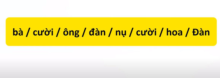 Thử tài tiếng Việt: Sắp xếp các từ sau thành câu có nghĩa (P70)- Ảnh 1.