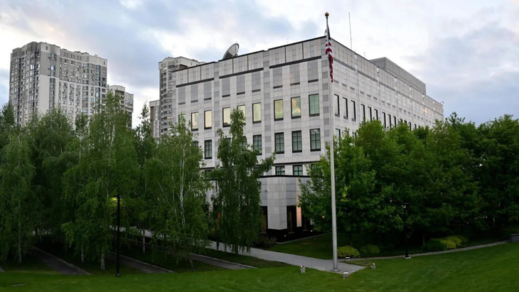 Đại sứ quán Mỹ ở Kiev, Ukraine - Ảnh: AFP