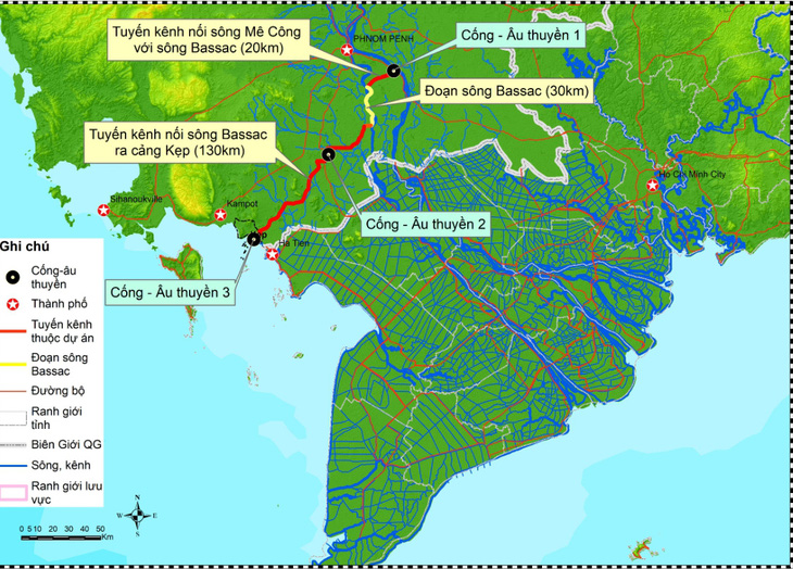Sơ đồ dự án - Nguồn: Ủy ban sông Mekong Việt Nam 