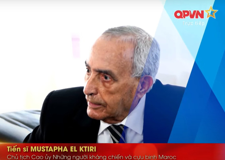 Ông Mustapha El Ktiri nói về chiến thắng Điện Biên Phủ - Ảnh chụp màn hình
