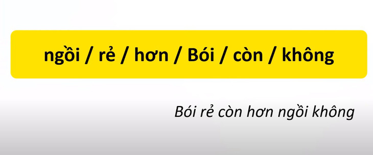 Thử tài tiếng Việt: Sắp xếp các từ sau thành câu có nghĩa (P73)- Ảnh 2.