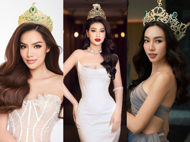 Hoa hậu Lê Hoàng Phương, Đoàn Thiên Ân và Nguyễn Thúc Thùy Tiên làm giám khảo Miss Grand 2024 - Ảnh: NVCC